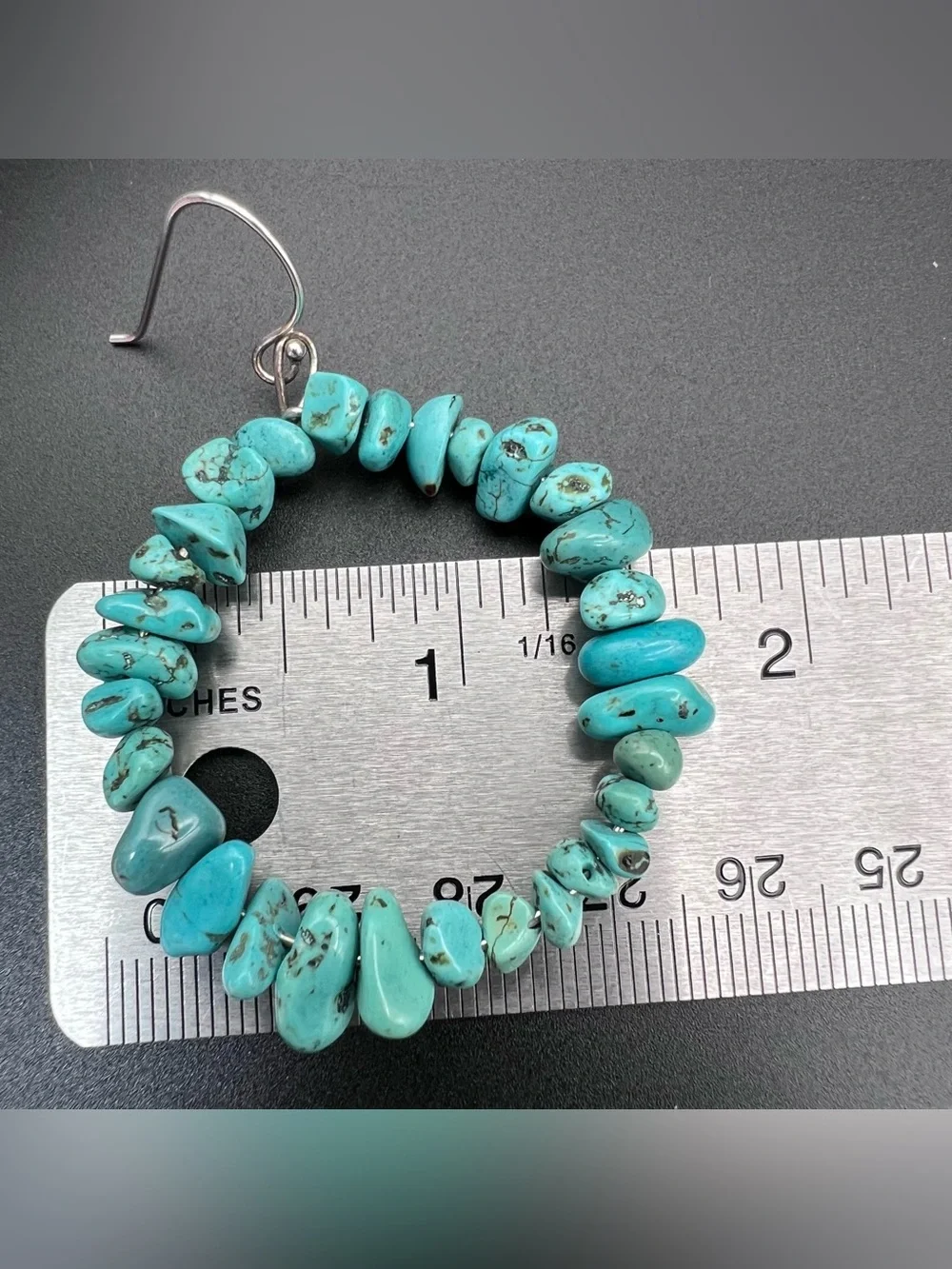 925 Sterling Silver turquoise nugget
